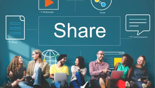 Team sharing digital content and presentations in a unified communication system during a video meeting