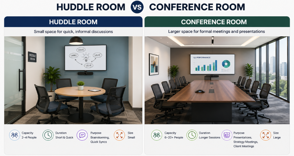 Huddle Room vs Conference Room: Choosing the Right AV System for Your Space.