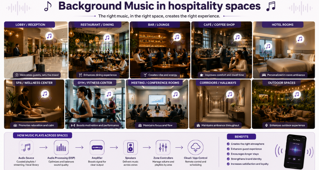 How does Background Music elevate hospitality spaces?