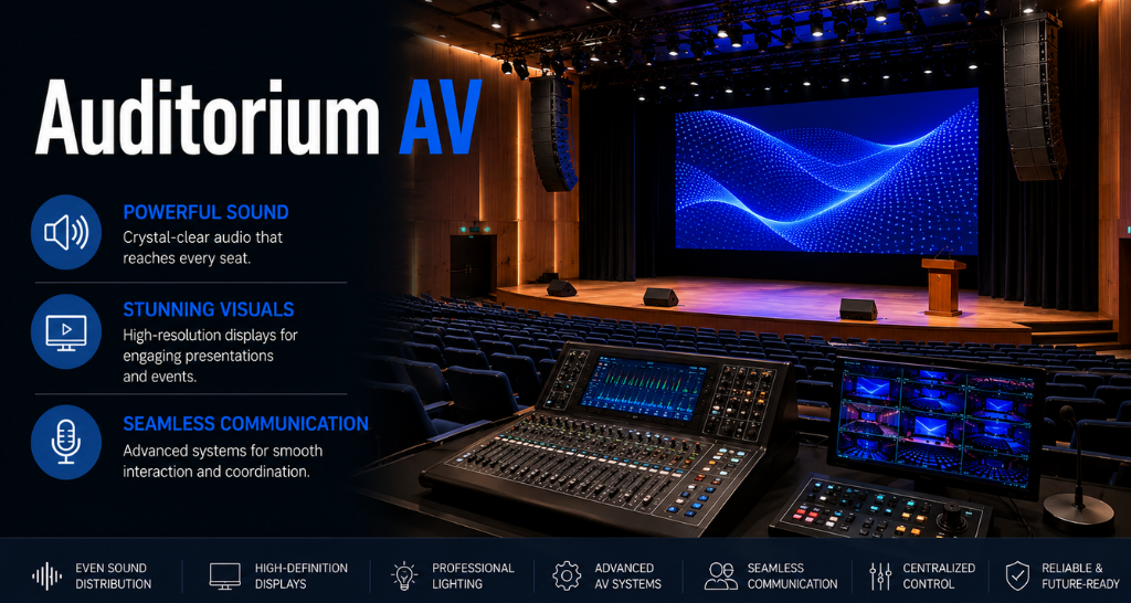 How Auditorium AV Solutions Eliminate Sound & Visibility Challenges?