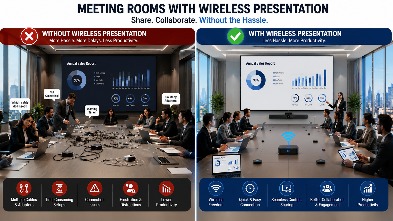 Wireless presentation for Meeting rooms